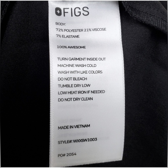 FIGS Black Rafaela Oversized Scrub Top Size L - Picture 6 of 6